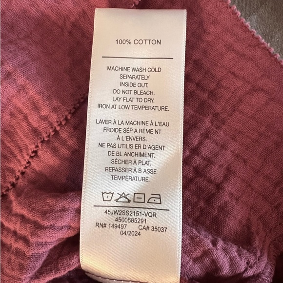 NWOT NWT Joe's Jeans Cotton Gauze Flutter Sleeve Top in Violet Quartz Size M - Picture 7 of 8